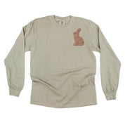 Chocolate Bunny (pocket) - LONG SLEEVE Comfort Colors Tee Little Mama Shirt Shop