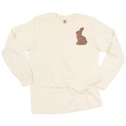Chocolate Bunny (pocket) - LONG SLEEVE Comfort Colors Tee Little Mama Shirt Shop