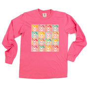 Clever Pastel Bunnies - LONG SLEEVE Comfort Colors Tee Little Mama Shirt Shop