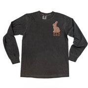 Dad - Chocolate Bunny (pocket) - LONG SLEEVE Comfort Colors Tee Little Mama Shirt Shop