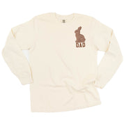 Dad - Chocolate Bunny (pocket) - LONG SLEEVE Comfort Colors Tee Little Mama Shirt Shop