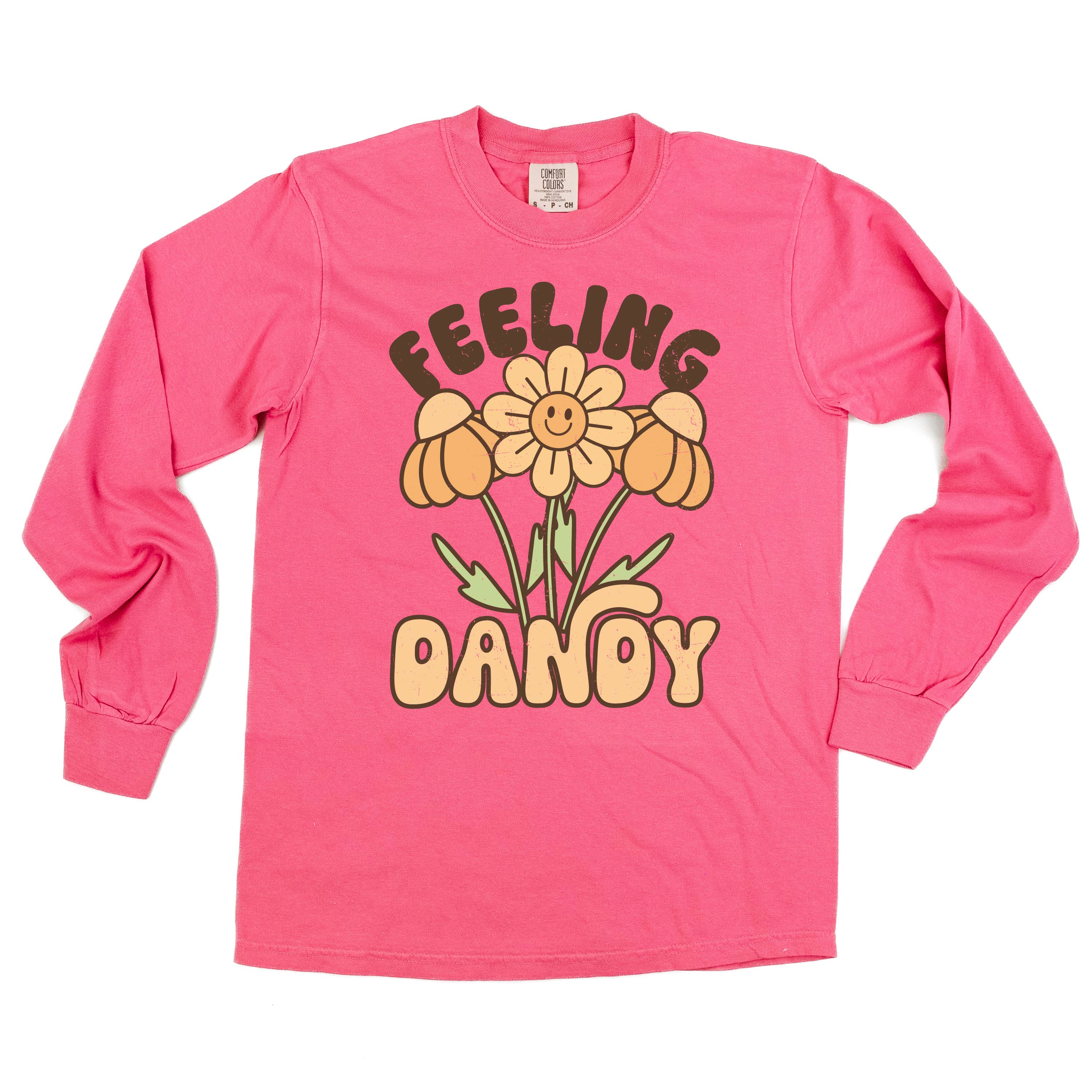 Feeling Dandy - Long Sleeve Comfort Colors Tee Little Mama Shirt Shop