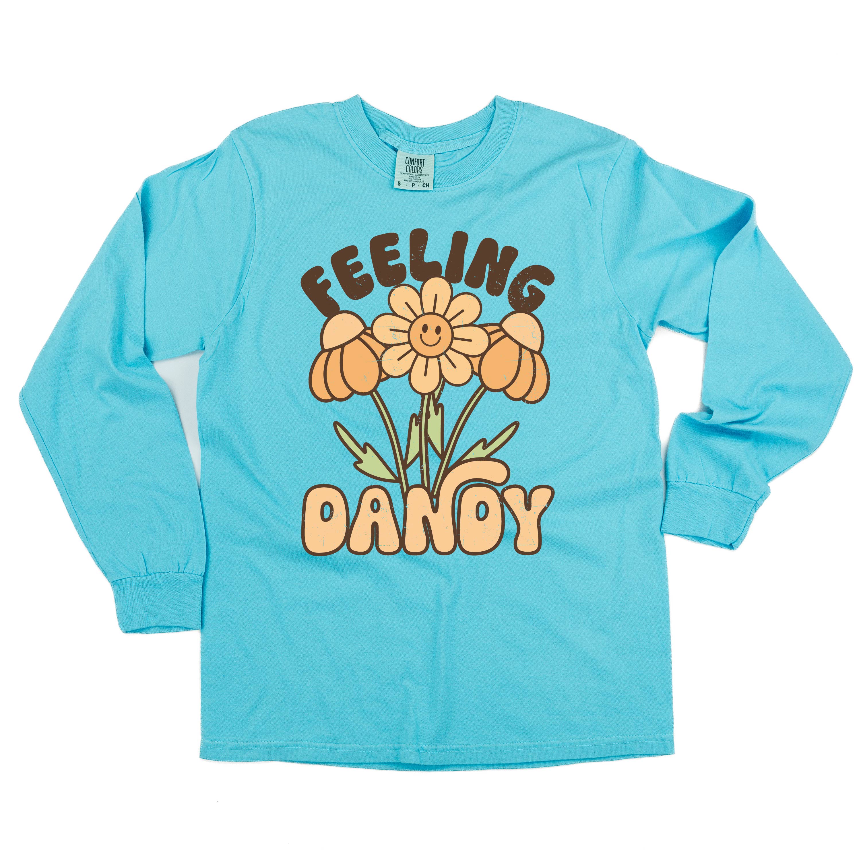 Feeling Dandy - Long Sleeve Comfort Colors Tee Little Mama Shirt Shop