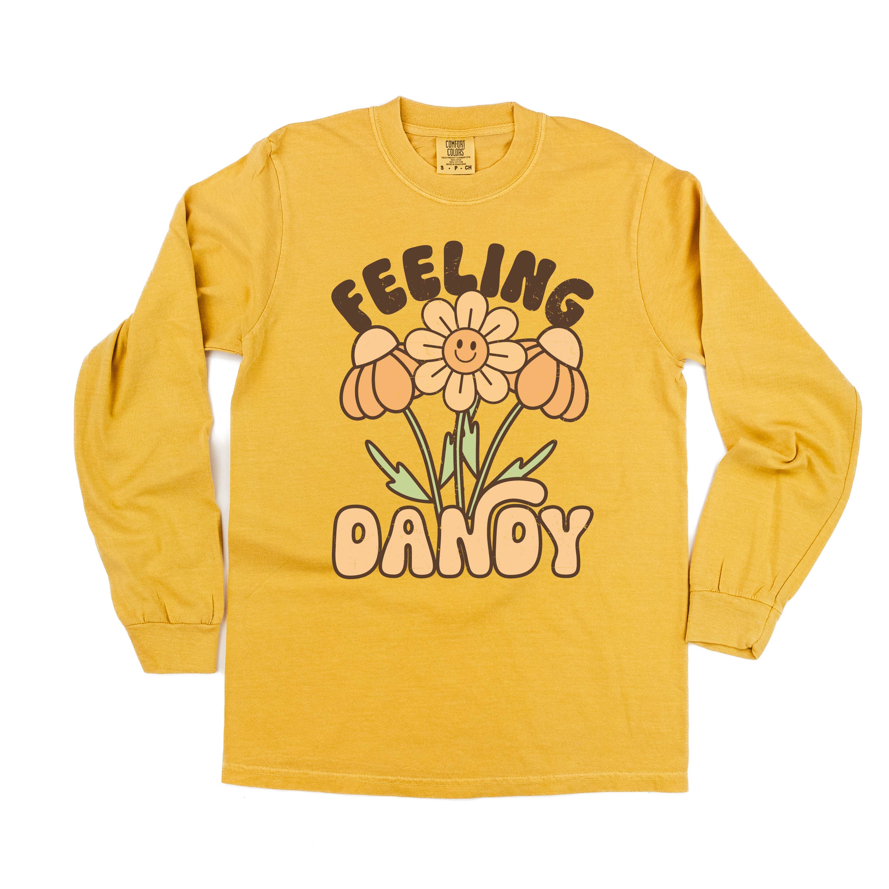 Feeling Dandy - Long Sleeve Comfort Colors Tee Little Mama Shirt Shop