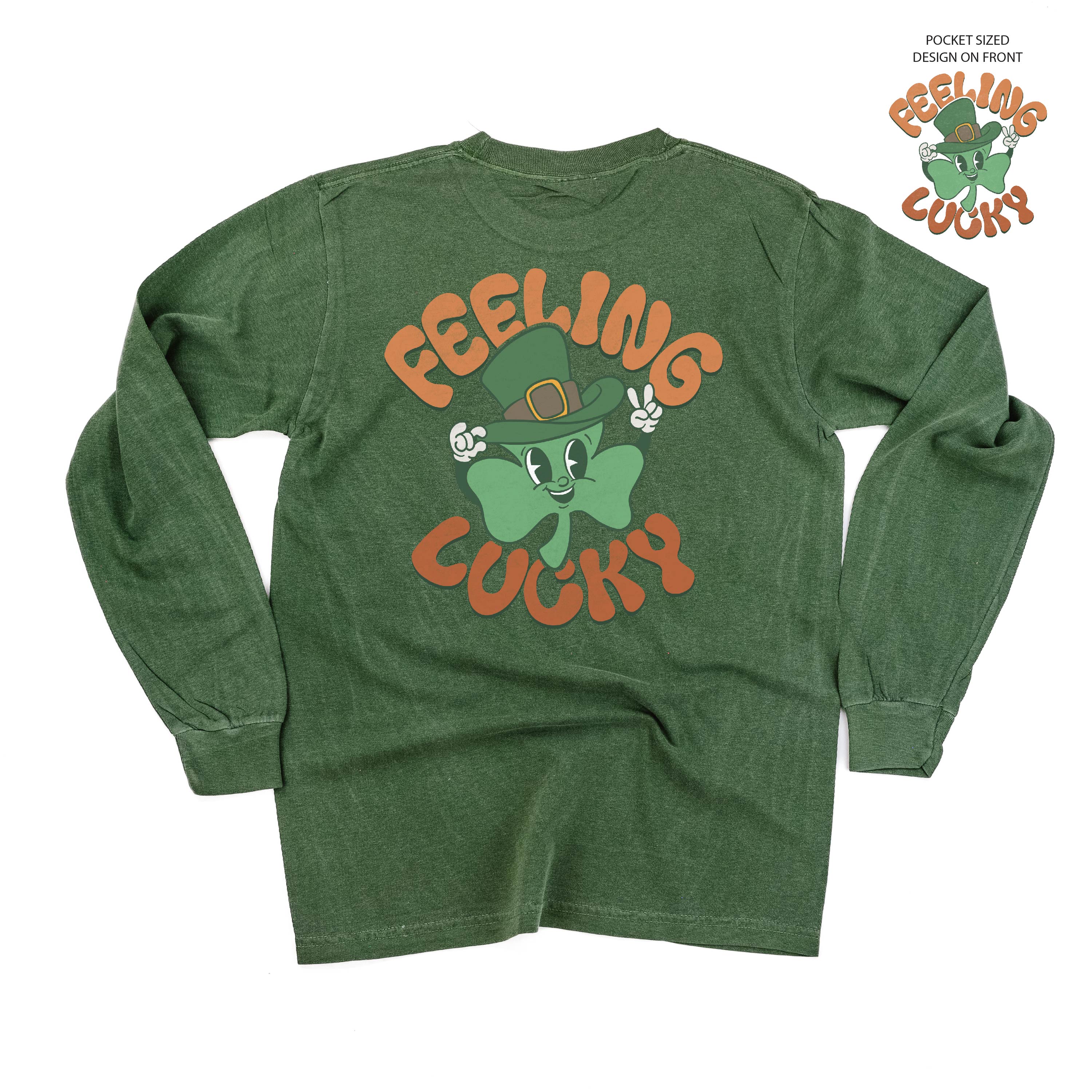 Feeling Lucky (pf&b) - Long Sleeve Comfort Colors Tee Little Mama Shirt Shop