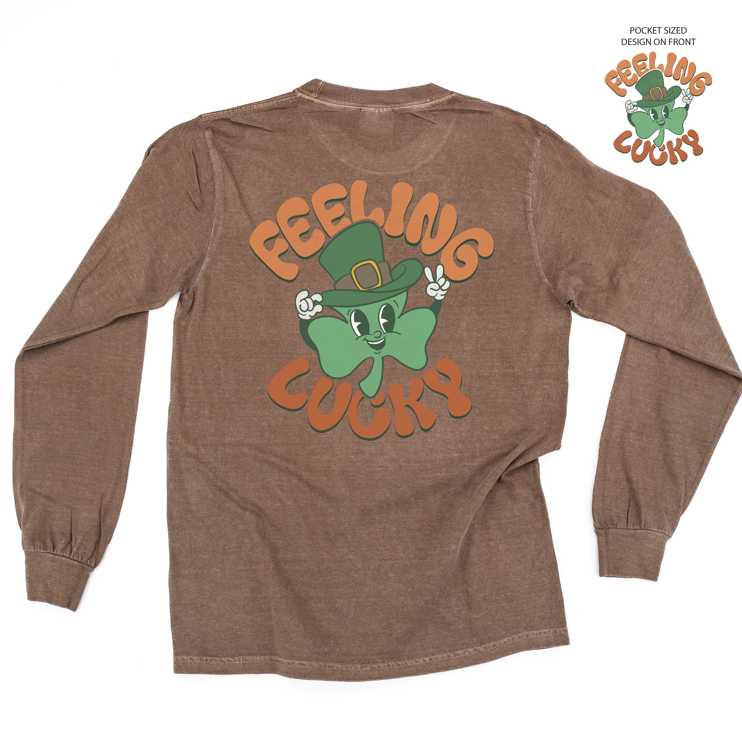 Feeling Lucky (pf&b) - Long Sleeve Comfort Colors Tee Little Mama Shirt Shop