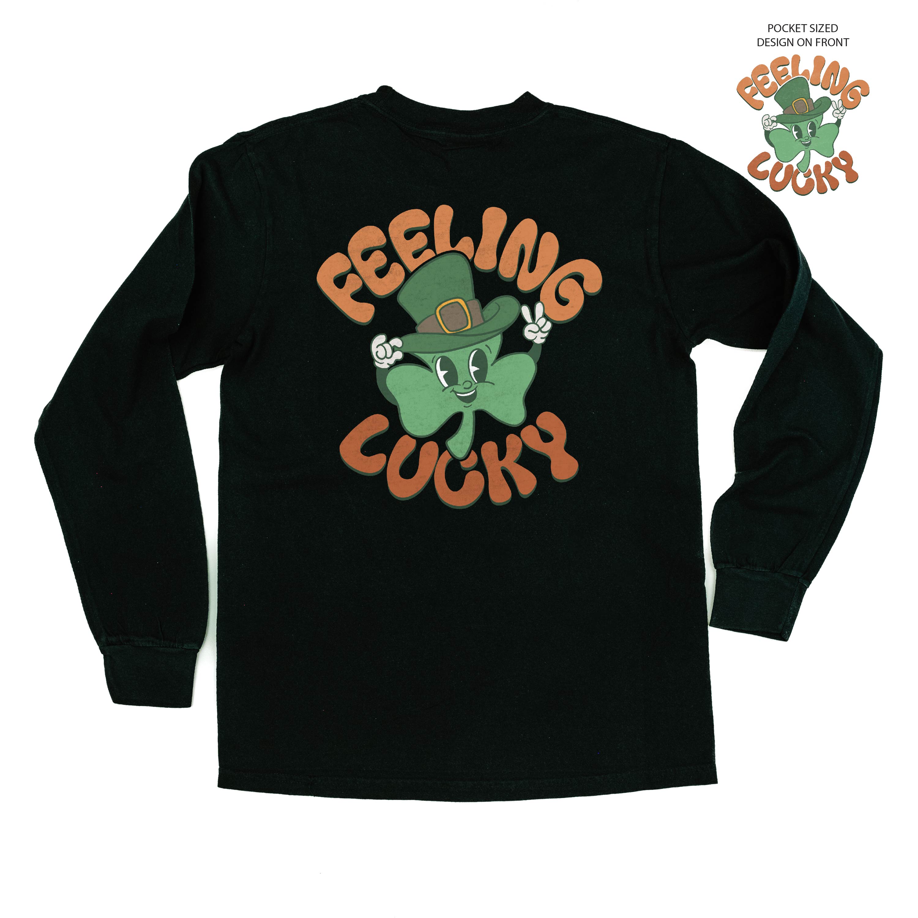 Feeling Lucky (pf&b) - Long Sleeve Comfort Colors Tee Little Mama Shirt Shop