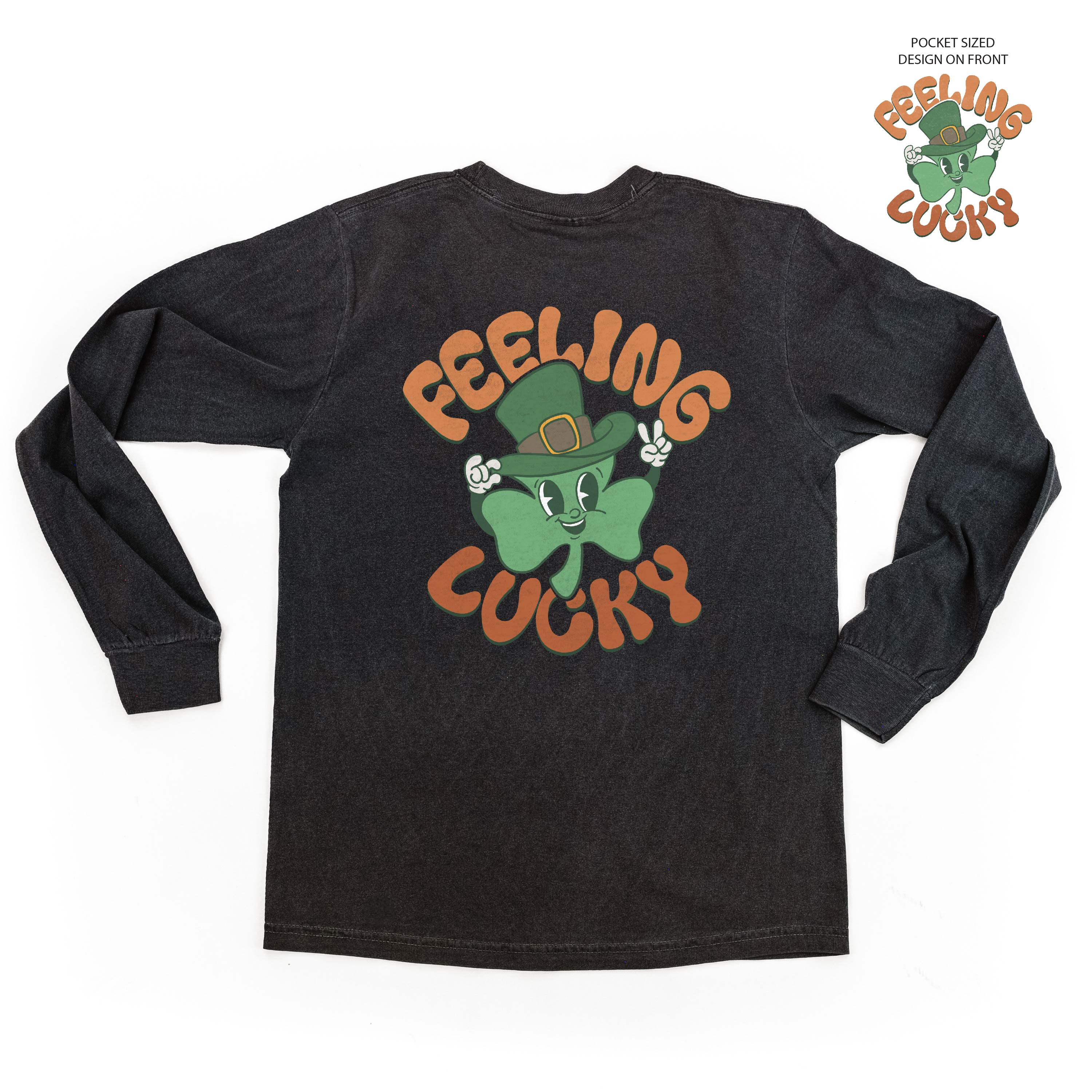 Feeling Lucky (pf&b) - Long Sleeve Comfort Colors Tee Little Mama Shirt Shop