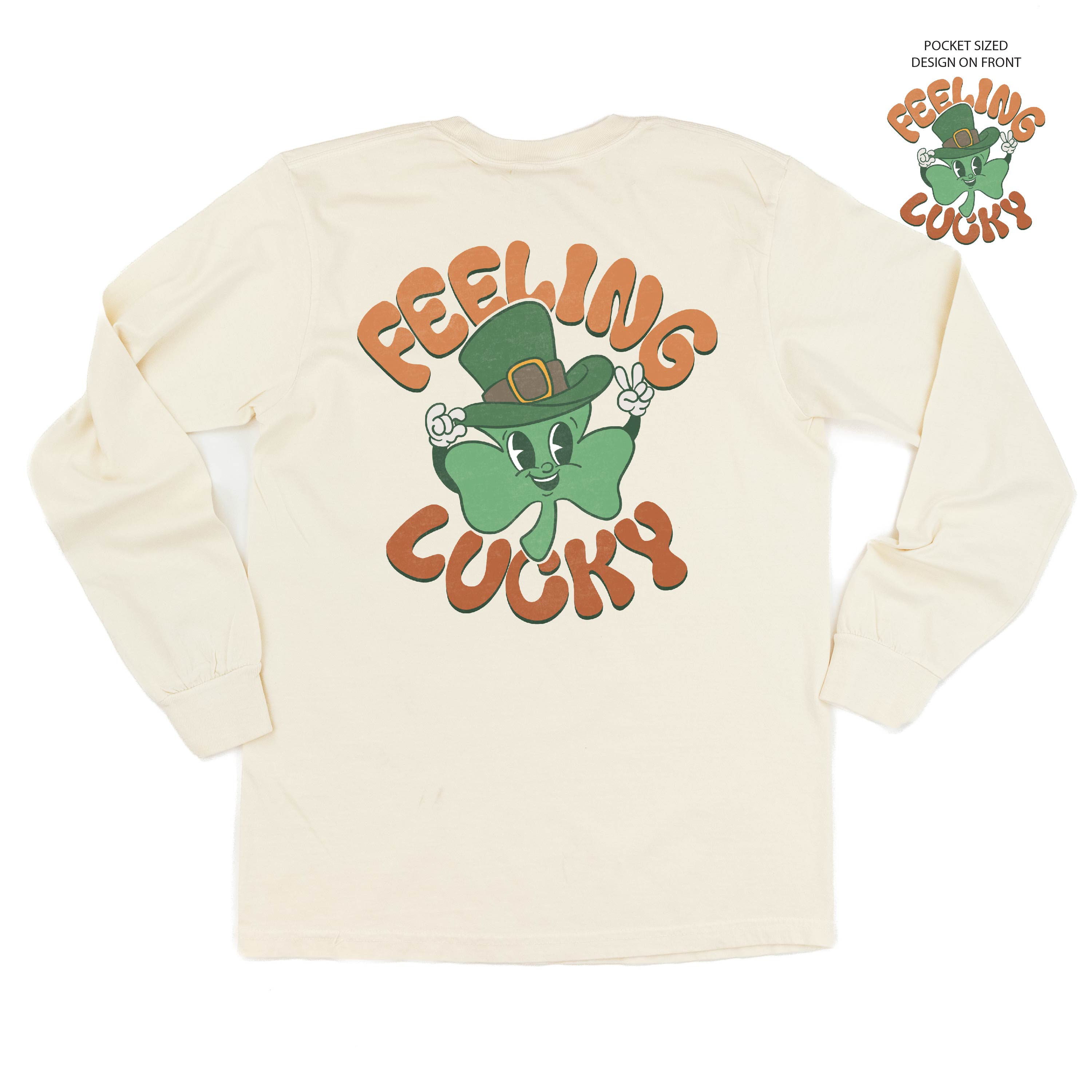 Feeling Lucky (pf&b) - Long Sleeve Comfort Colors Tee Little Mama Shirt Shop