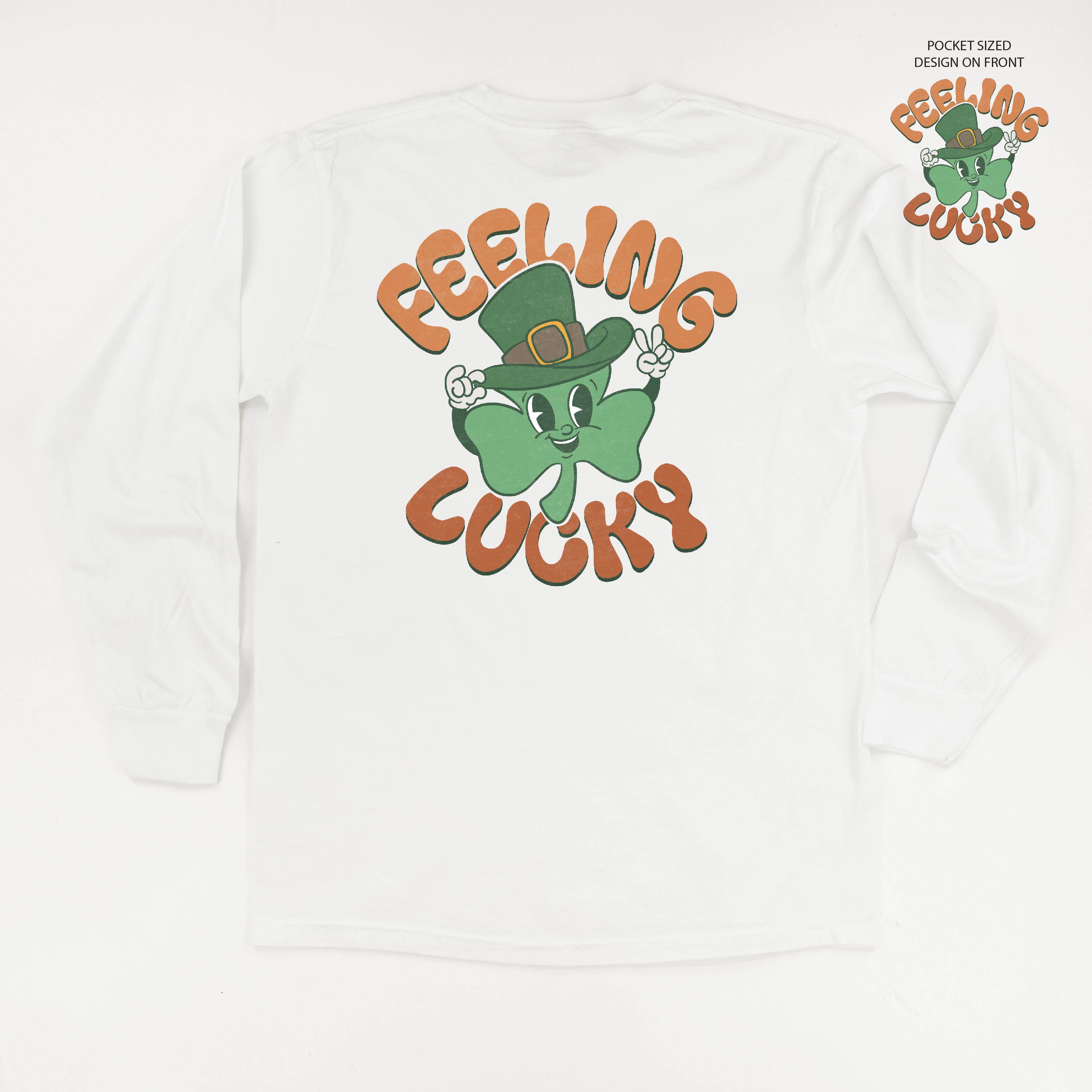 Feeling Lucky (pf&b) - Long Sleeve Comfort Colors Tee Little Mama Shirt Shop