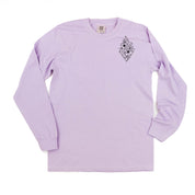 Flower Diamond (Pocket Front) w/ Actually Life is Beautiful and I Have Time (Back) - Long Sleeve Comfort Colors Tee Little Mama Shirt Shop