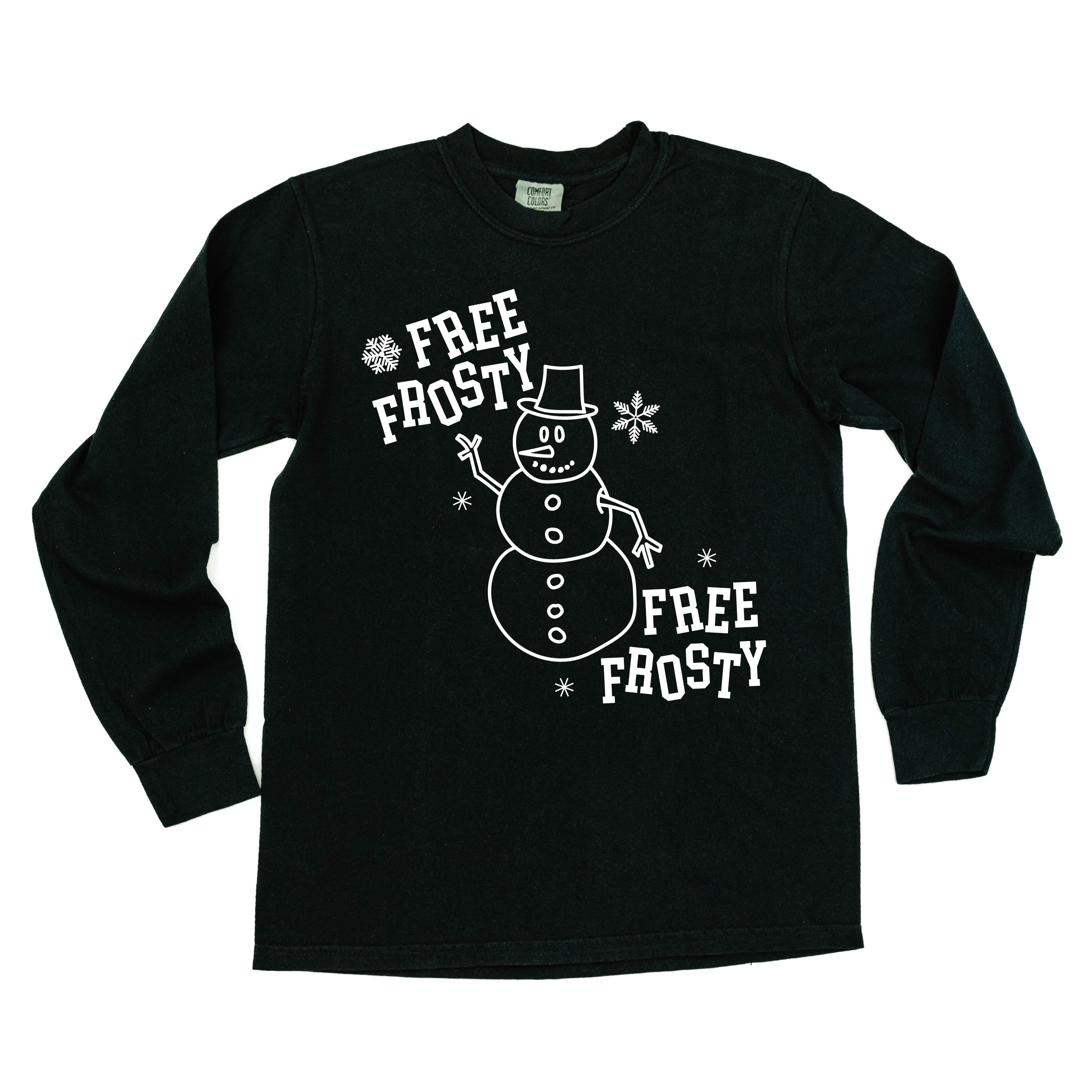 Free Frosty - LONG SLEEVE Comfort Colors Tee Little Mama Shirt Shop