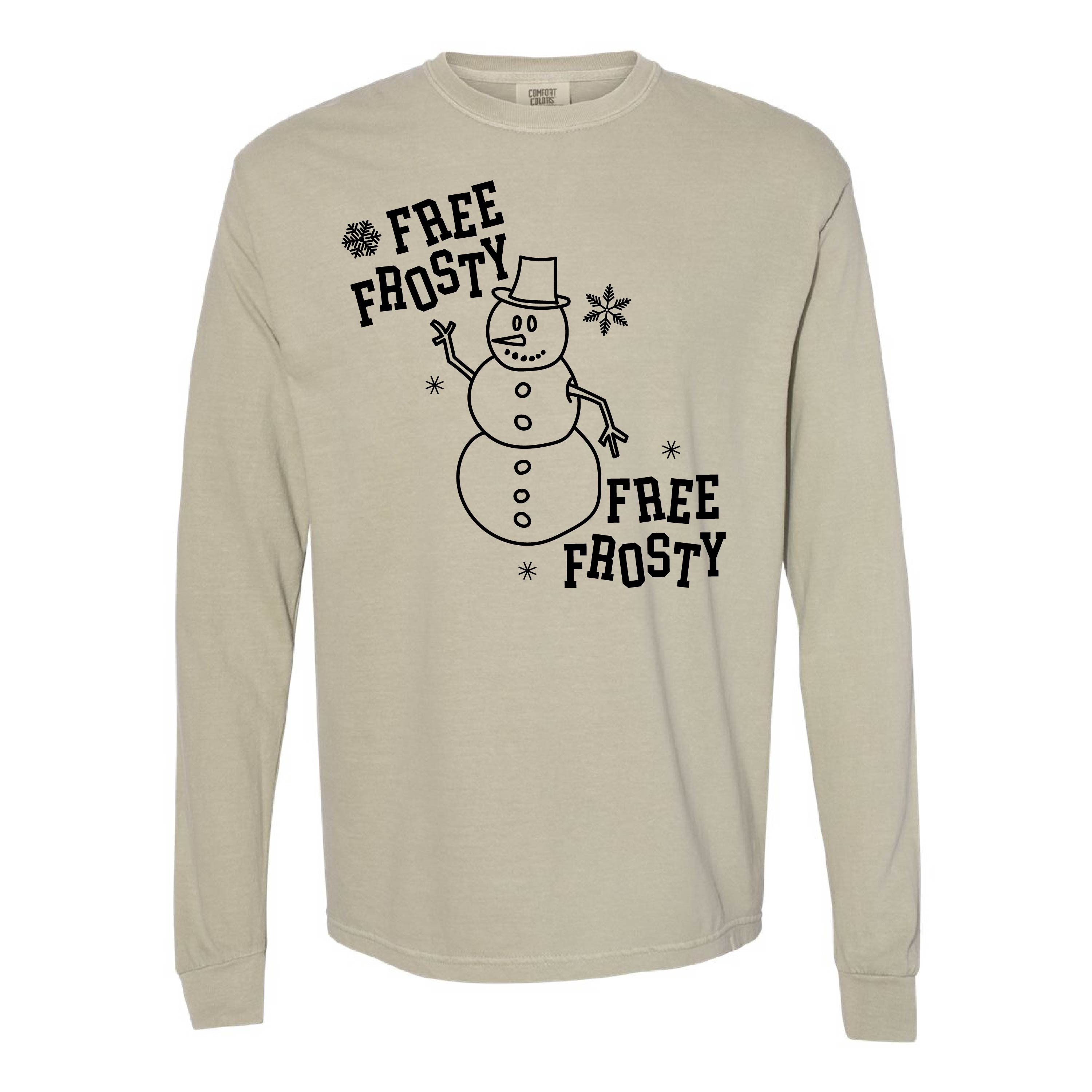 Free Frosty - LONG SLEEVE Comfort Colors Tee Little Mama Shirt Shop