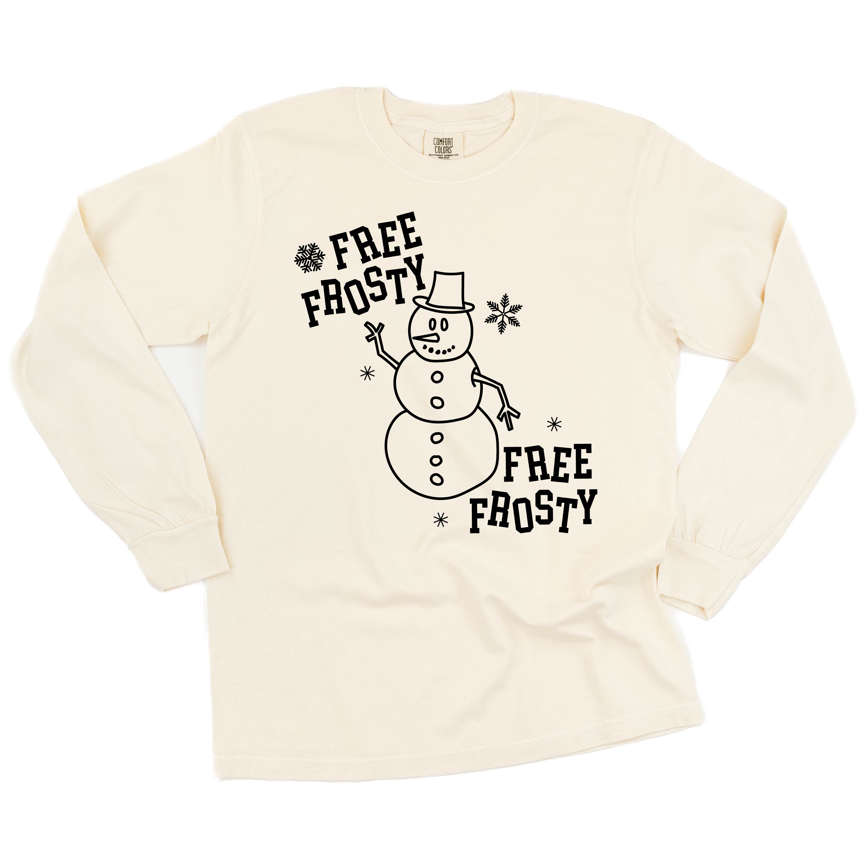 Free Frosty - LONG SLEEVE Comfort Colors Tee Little Mama Shirt Shop