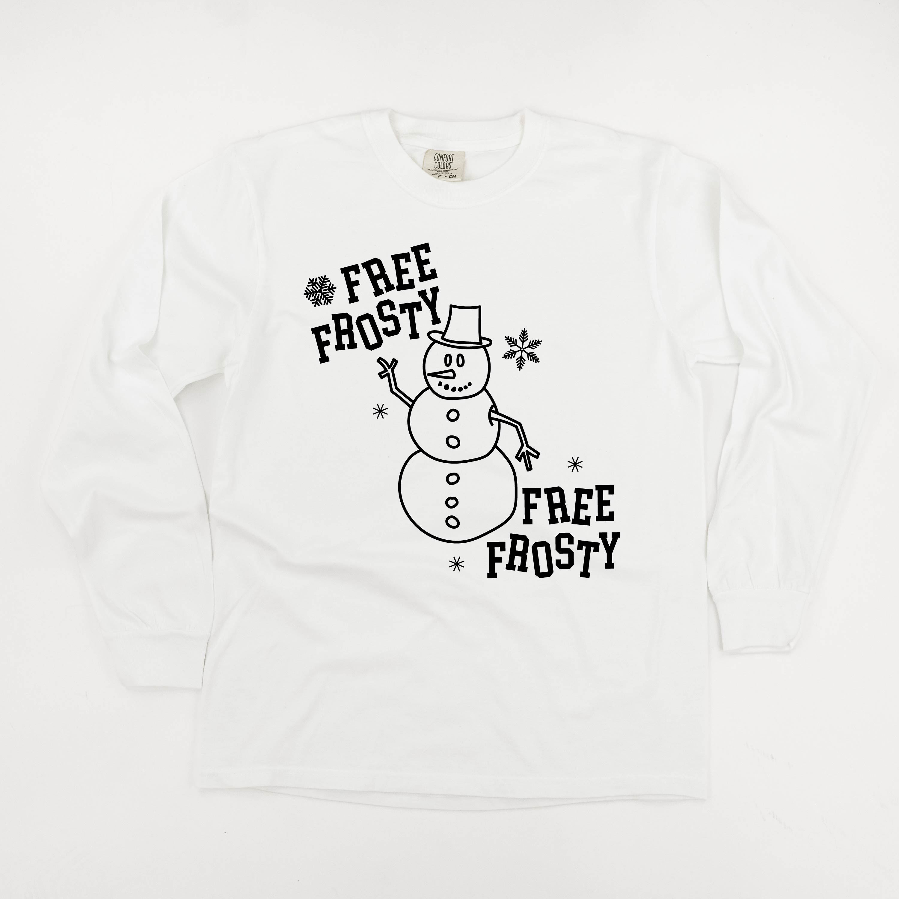 Free Frosty - LONG SLEEVE Comfort Colors Tee Little Mama Shirt Shop