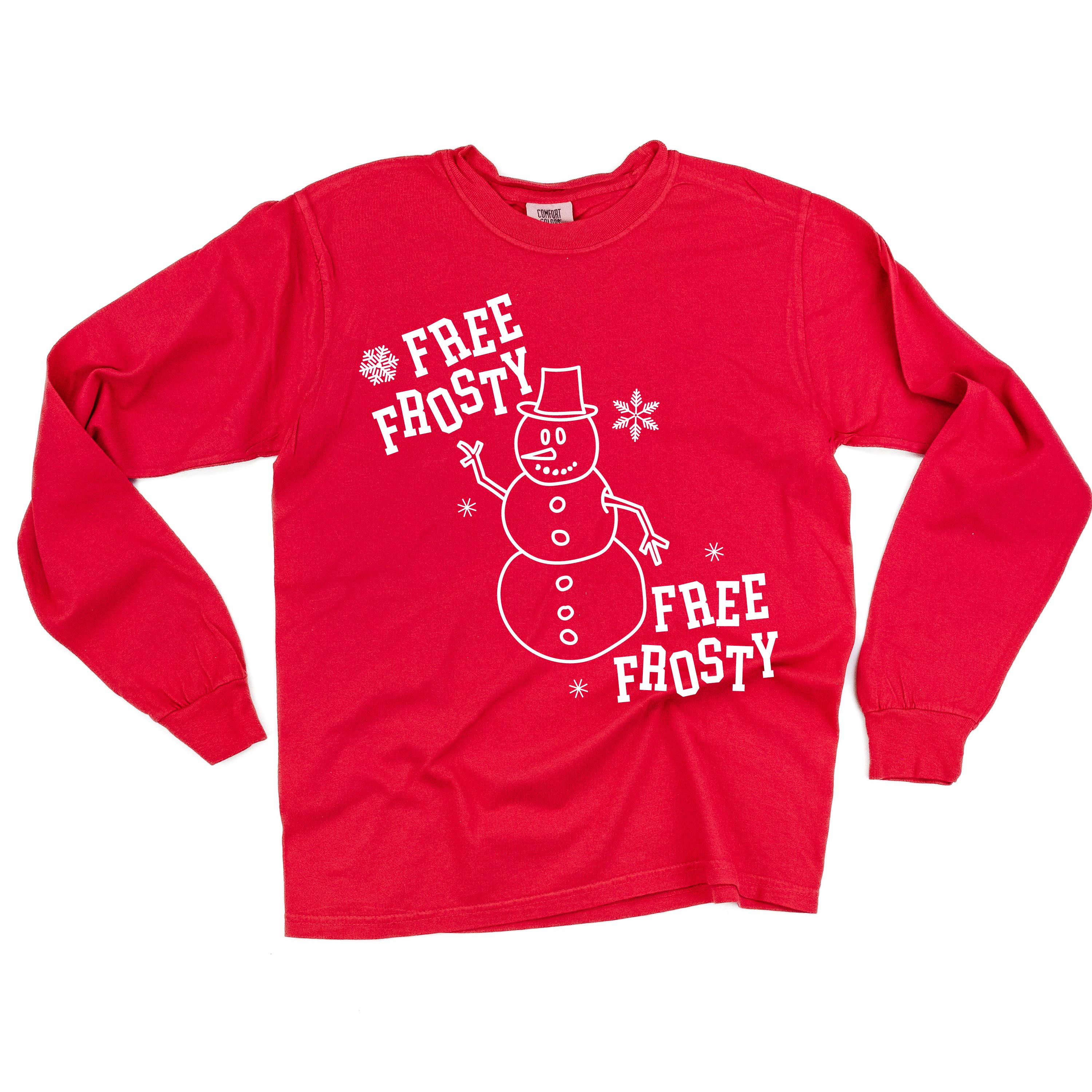 Free Frosty - LONG SLEEVE Comfort Colors Tee Little Mama Shirt Shop