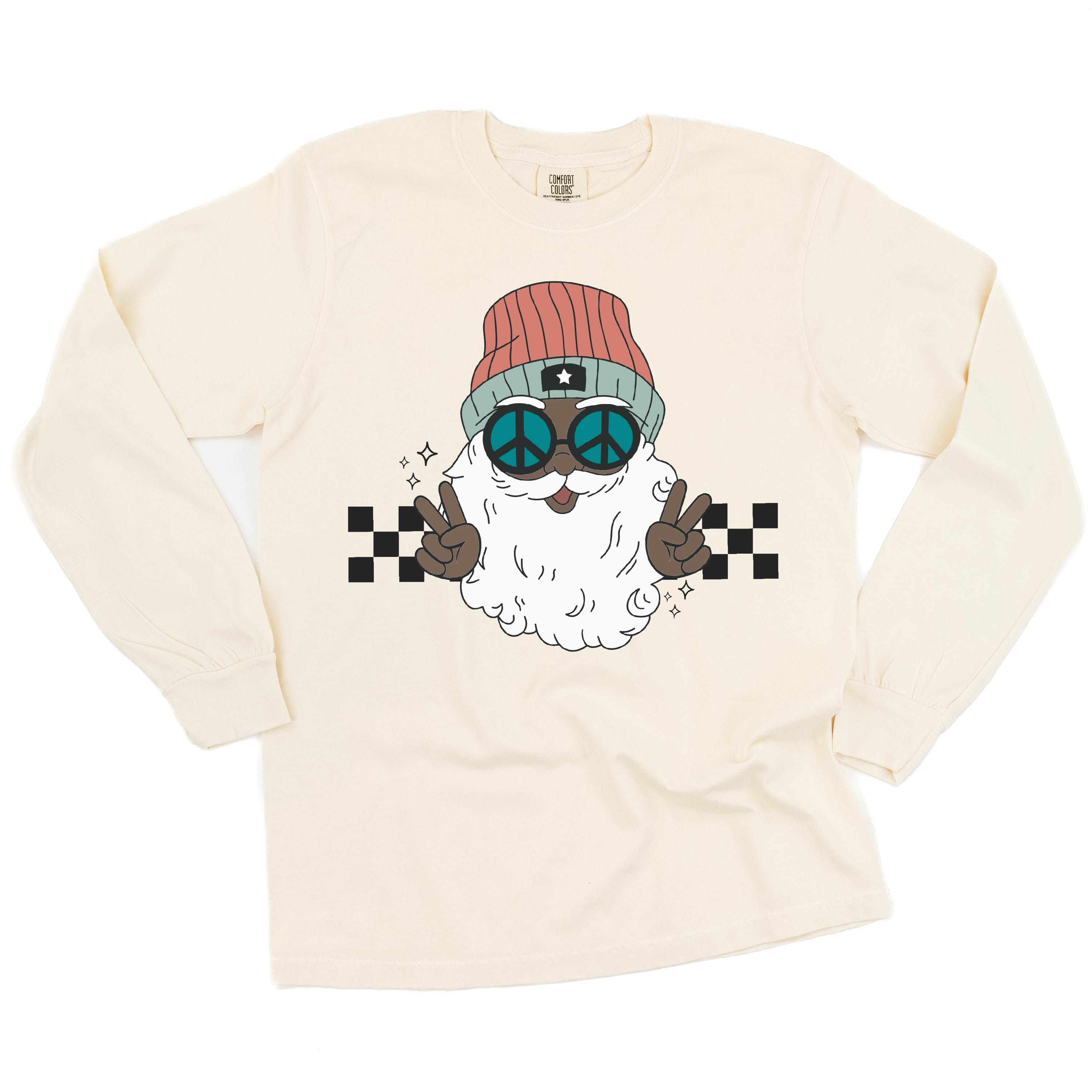 LS_comfort_colors_long_sleeve_groovy_santa_little_mama_shirt_shop