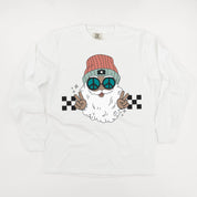Groovy Santa - LONG SLEEVE Comfort Colors Tee Little Mama Shirt Shop