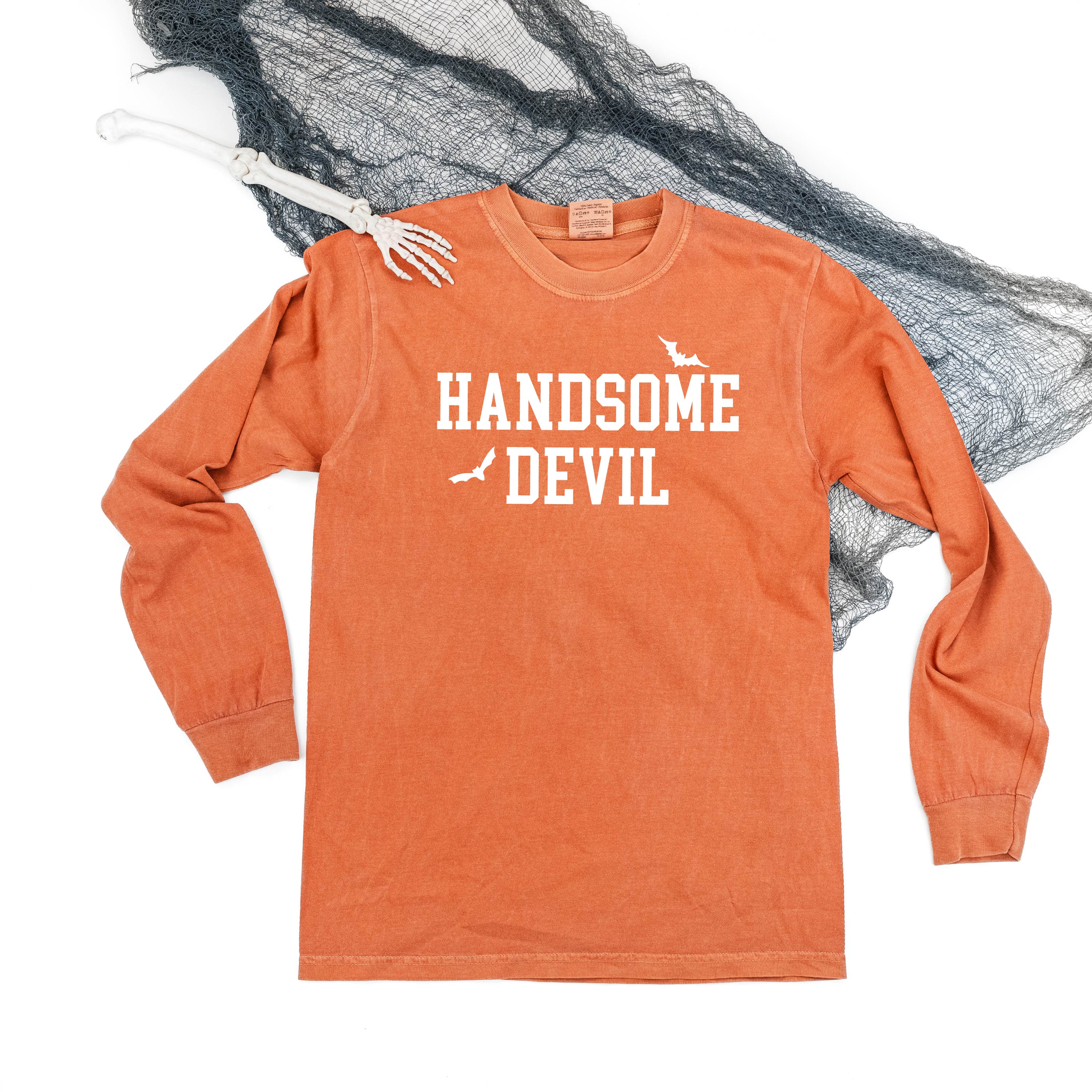 Handsome Devil - Long Sleeve Comfort Colors Tee Little Mama Shirt Shop