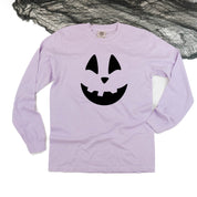 Happy Jack-o'-lantern Face - Long Sleeve Comfort Colors Tee Little Mama Shirt Shop