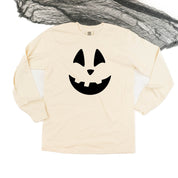 Happy Jack-o'-lantern Face - Long Sleeve Comfort Colors Tee Little Mama Shirt Shop