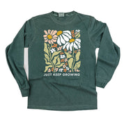 Just Keep Growing - LONG SLEEVE COMFORT COLORS TEE Little Mama Shirt Shop