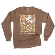 Just Keep Growing - LONG SLEEVE COMFORT COLORS TEE Little Mama Shirt Shop