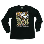 Just Keep Growing - LONG SLEEVE COMFORT COLORS TEE Little Mama Shirt Shop