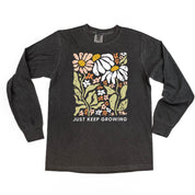Just Keep Growing - LONG SLEEVE COMFORT COLORS TEE Little Mama Shirt Shop