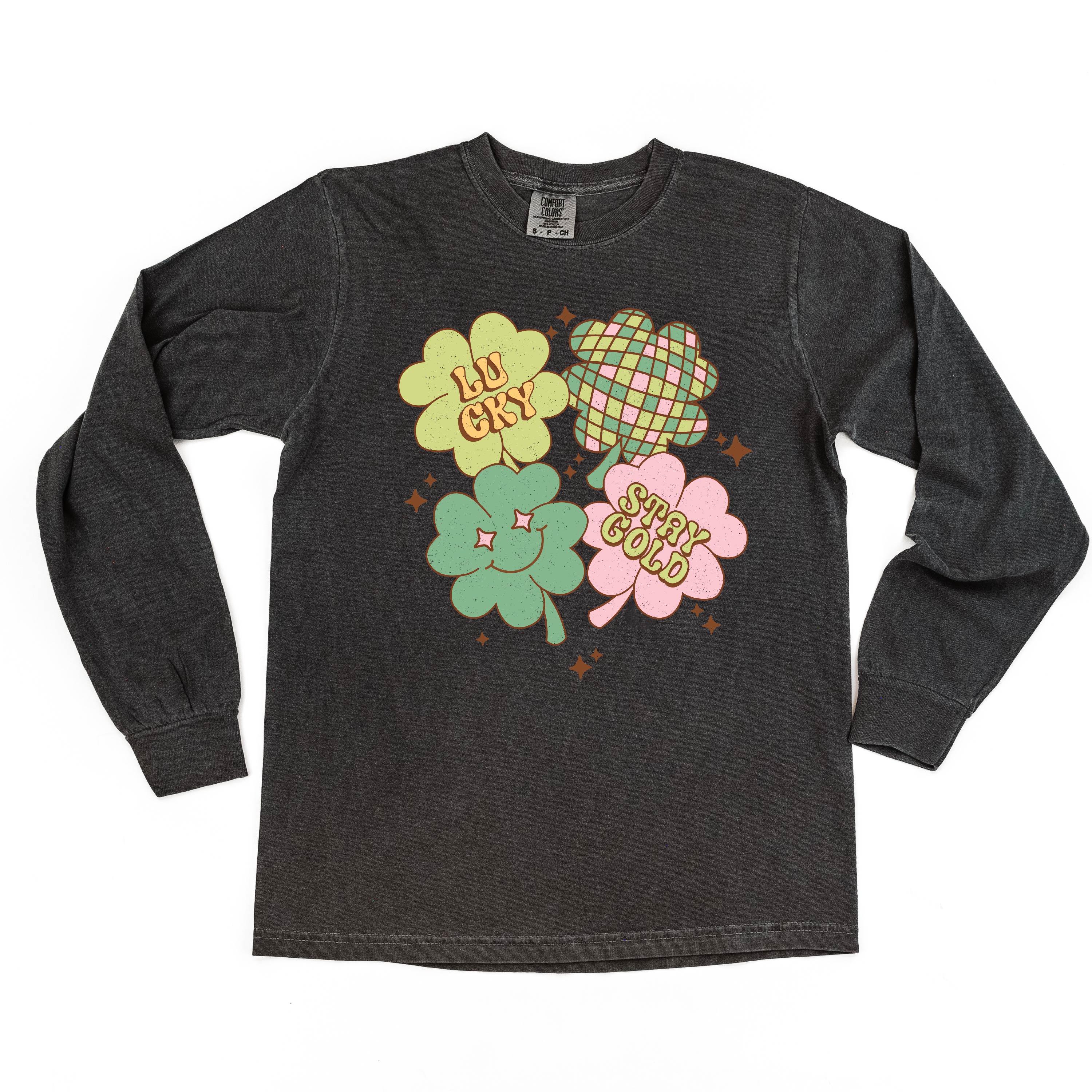 Lucky Disco - LONG SLEEVE Comfort Colors Tee Little Mama Shirt Shop