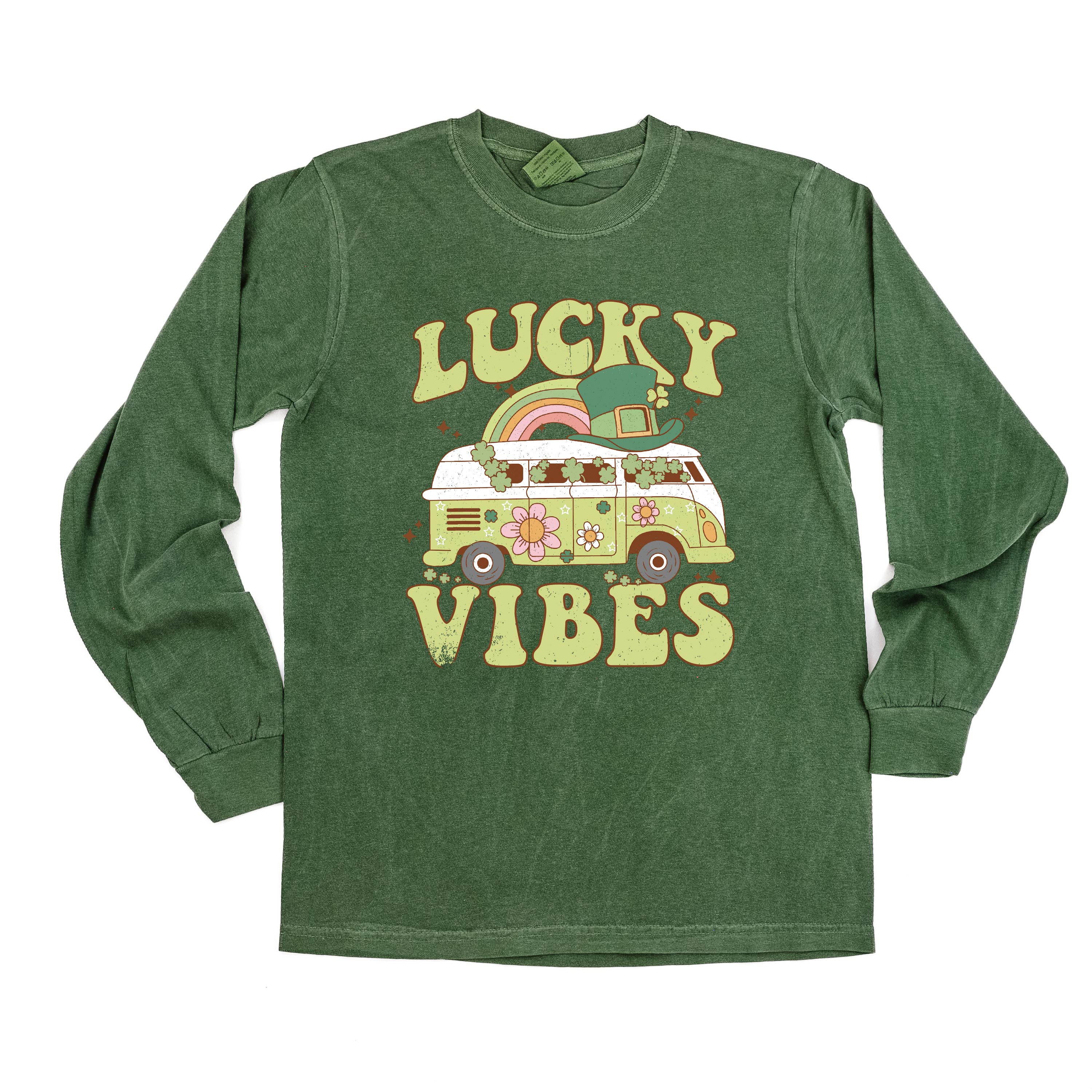 Lucky Vibes - LONG SLEEVE Comfort Colors Tee Little Mama Shirt Shop