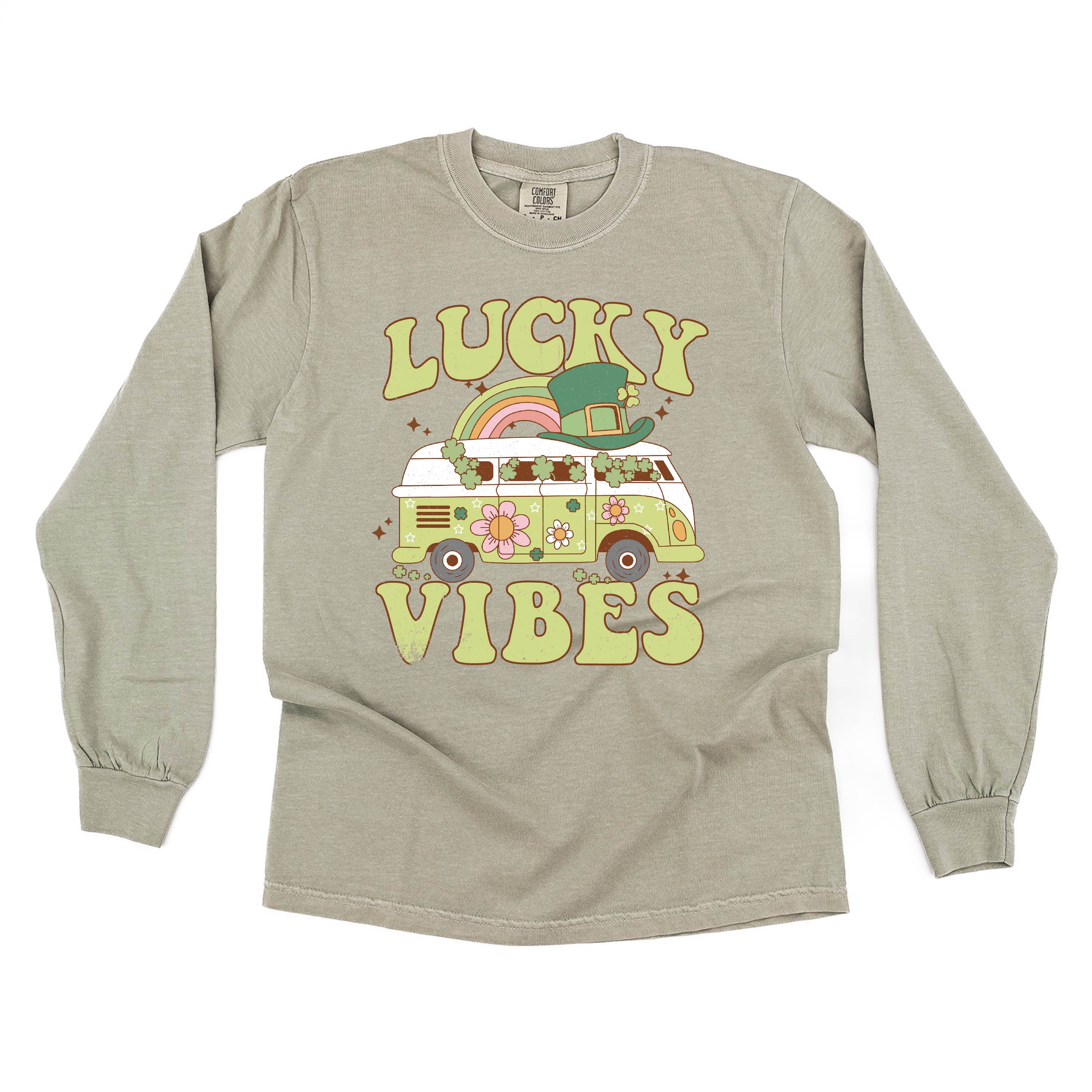 Lucky Vibes - LONG SLEEVE Comfort Colors Tee Little Mama Shirt Shop