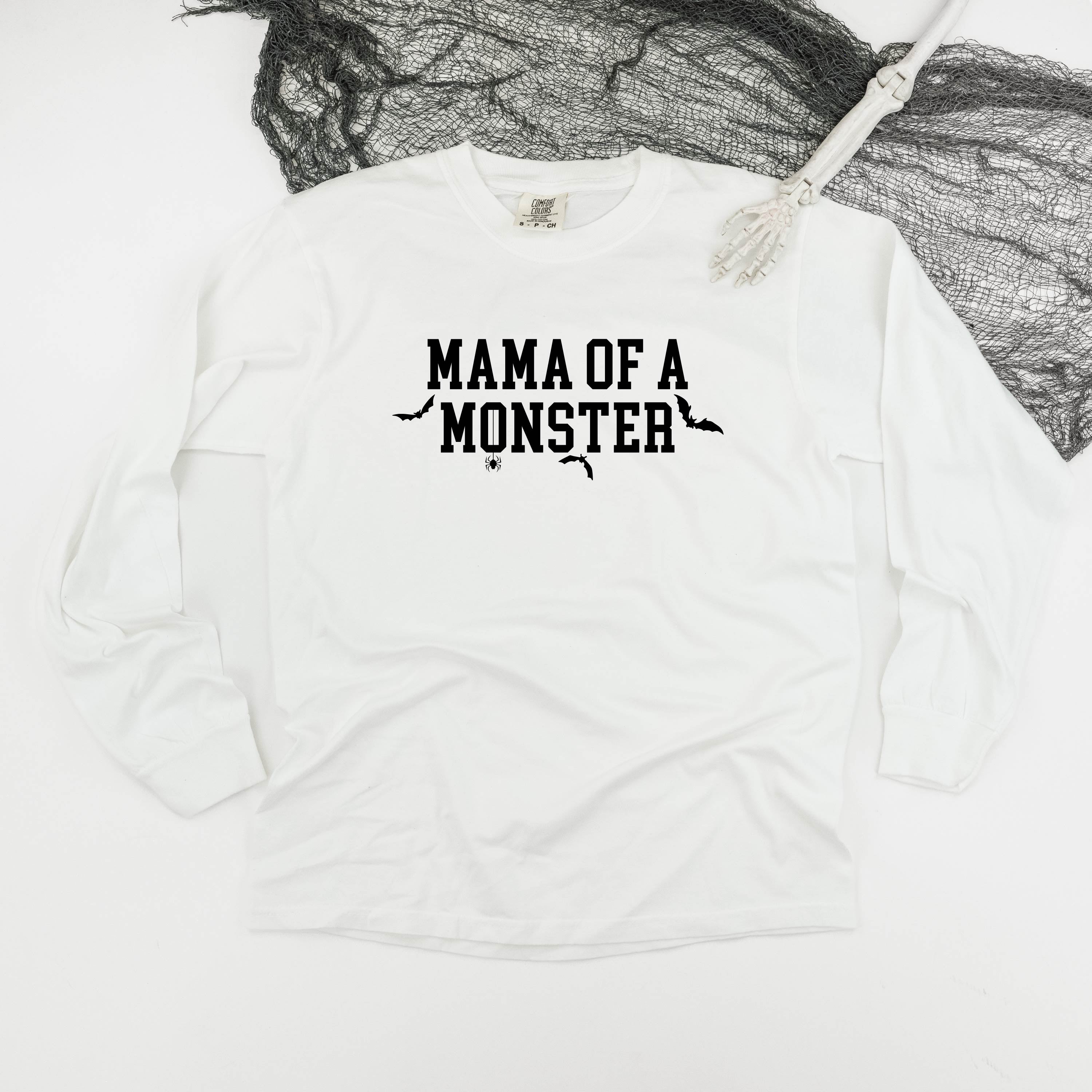 Mama of a Monster - LONG SLEEVE COMFORT COLORS TEE Little Mama Shirt Shop
