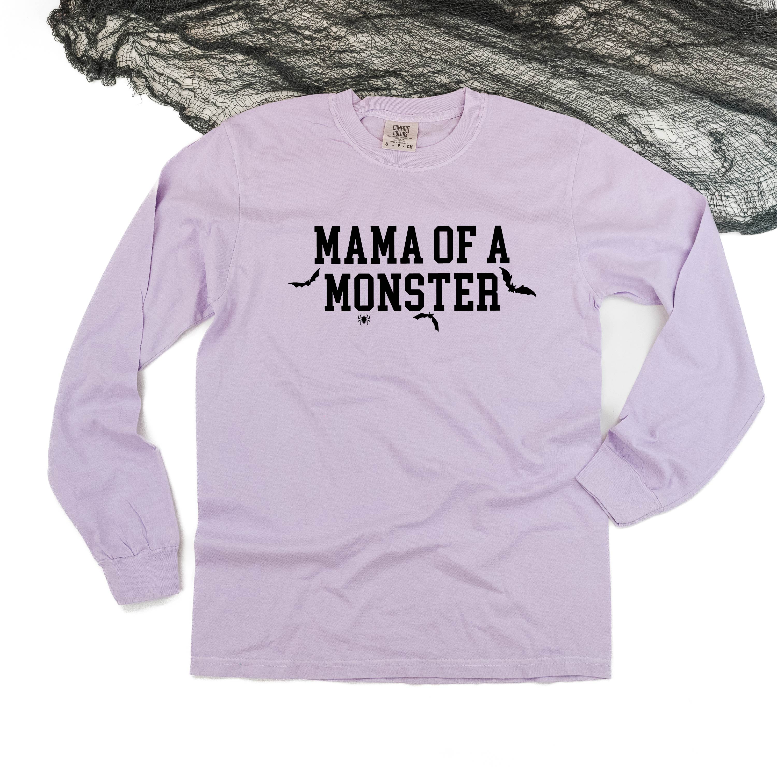 Mama of a Monster - LONG SLEEVE COMFORT COLORS TEE Little Mama Shirt Shop