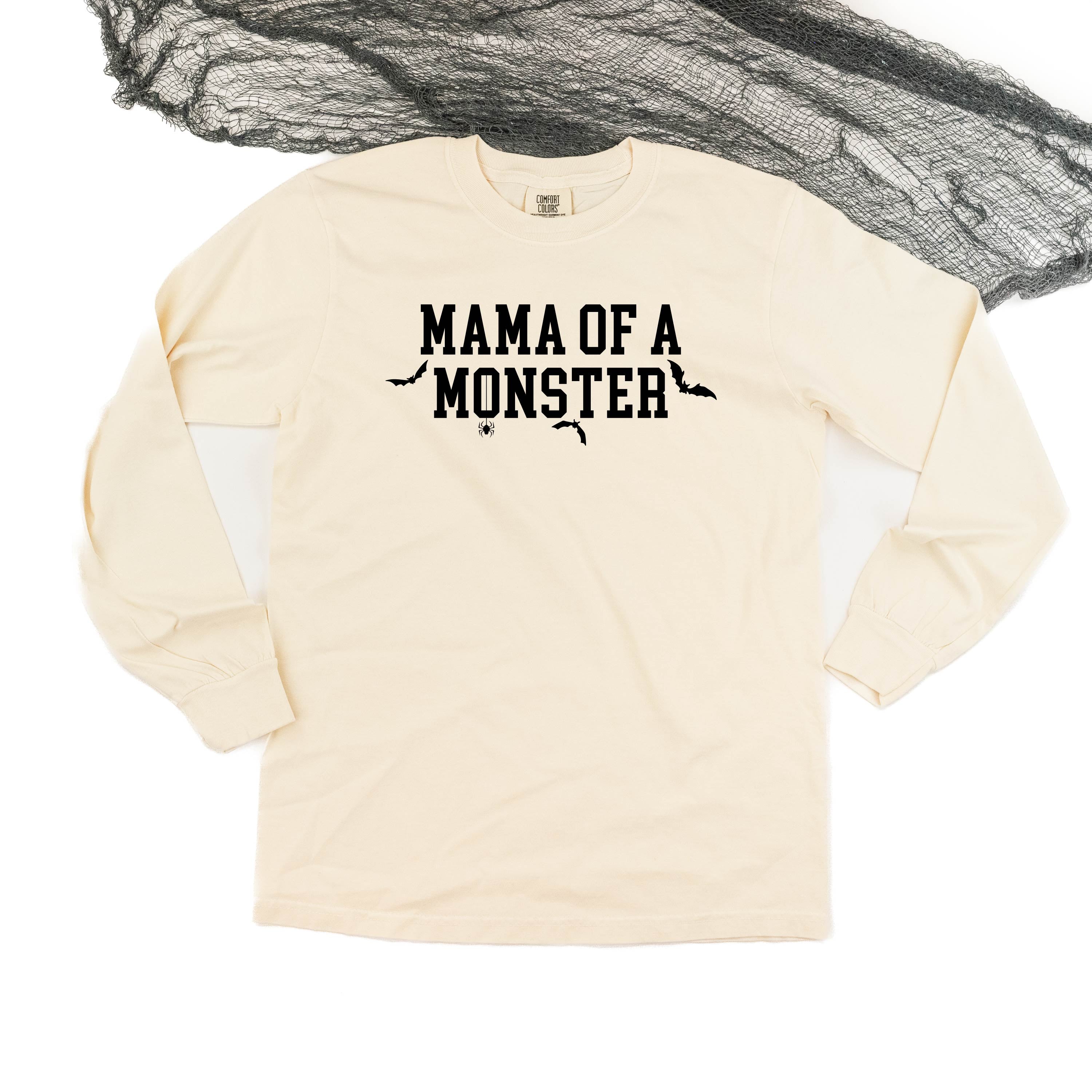Mama of a Monster - LONG SLEEVE COMFORT COLORS TEE Little Mama Shirt Shop