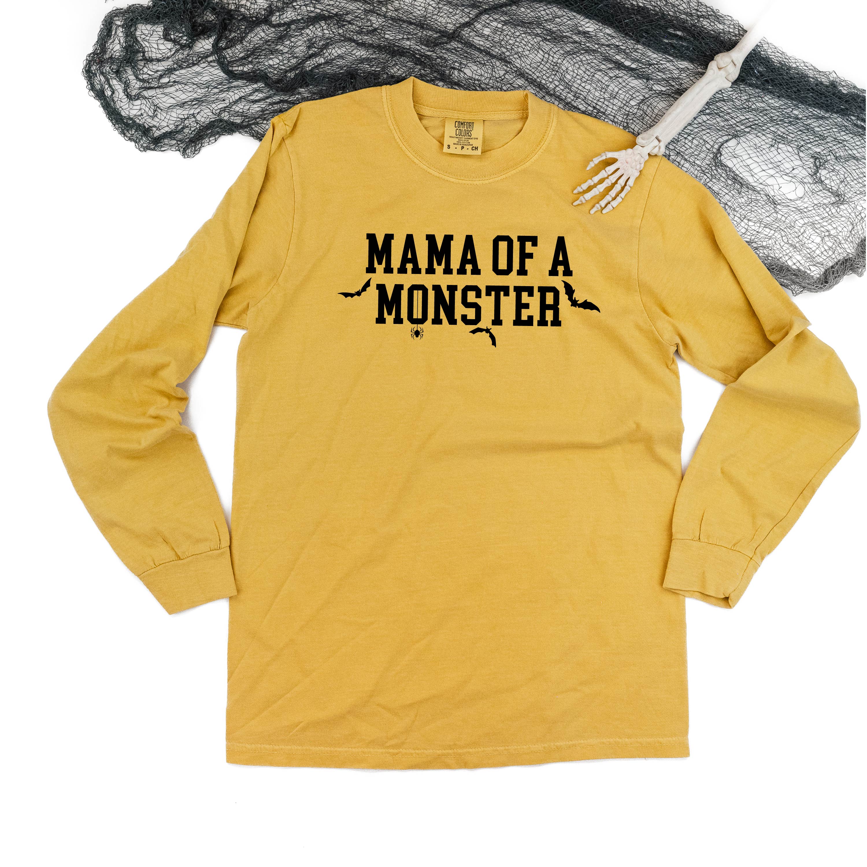 Mama of a Monster - LONG SLEEVE COMFORT COLORS TEE Little Mama Shirt Shop