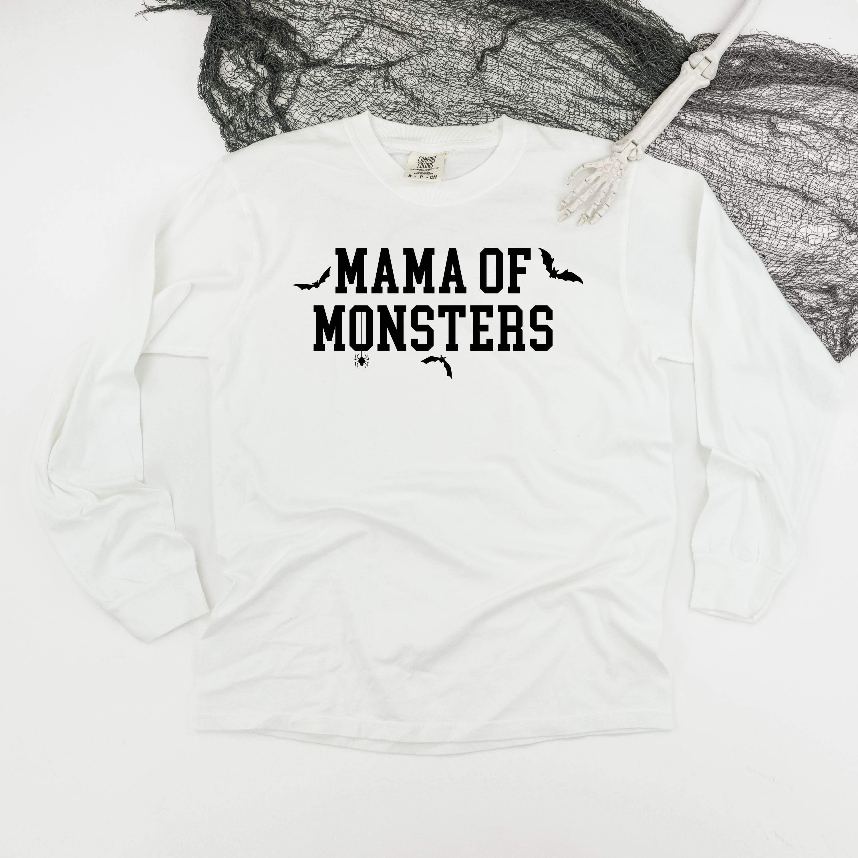 Mama of Monsters - LONG SLEEVE COMFORT COLORS TEE Little Mama Shirt Shop
