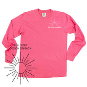 My Only Sunshine Pocket Design w/ Full Sun on Back - LONG SLEEVE COMFORT COLORS TEE Little Mama Shirt Shop