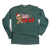 Oh Snap - Gingerbread Man - LONG SLEEVE Comfort Colors Tee Little Mama Shirt Shop