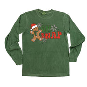 Oh Snap - Gingerbread Man - LONG SLEEVE Comfort Colors Tee Little Mama Shirt Shop