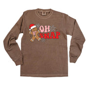 Oh Snap - Gingerbread Man - LONG SLEEVE Comfort Colors Tee Little Mama Shirt Shop
