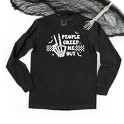 People Creep Me Out - Long Sleeve Comfort Colors Tee Little Mama Shirt Shop