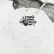 People Creep Me Out - Long Sleeve Comfort Colors Tee Little Mama Shirt Shop