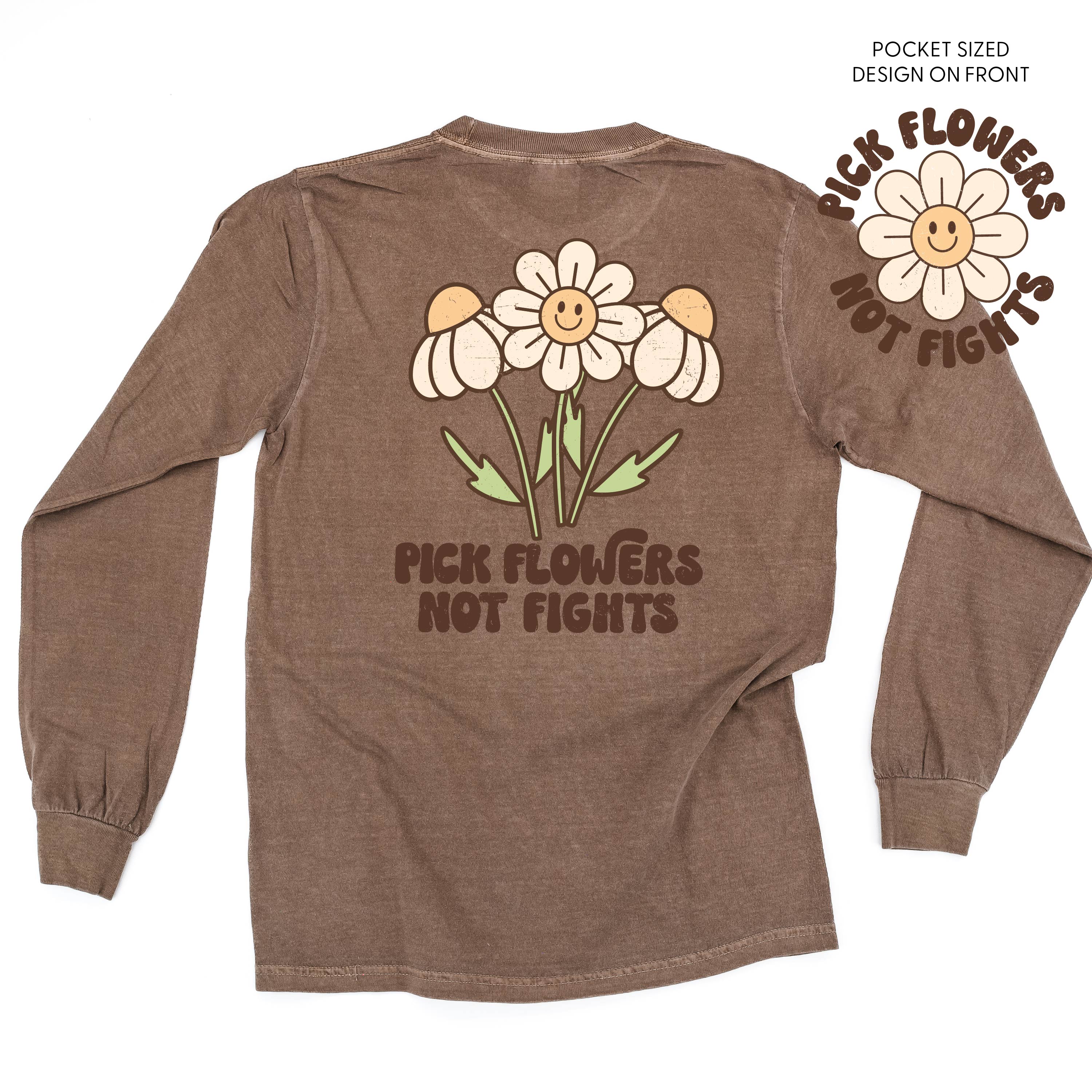 pocket on front - LONG SLEEVE COMFORT COLORS TEE Little Mama Shirt Shop