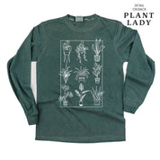 Plant Lady w/ Back Detail - LONG SLEEVE COMFORT COLORS TEE Little Mama Shirt Shop