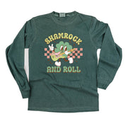 Rock N Roll Shamrock - LONG SLEEVE Comfort Colors Tee Little Mama Shirt Shop
