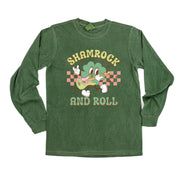 Rock N Roll Shamrock - LONG SLEEVE Comfort Colors Tee Little Mama Shirt Shop
