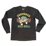 Rock N Roll Shamrock - LONG SLEEVE Comfort Colors Tee Little Mama Shirt Shop
