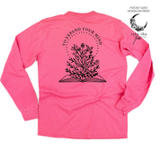 Take the Time (Front Pocket) w/ To Expand Your Mind (Back) - LONG SLEEVE COMFORT COLORS TEE Little Mama Shirt Shop