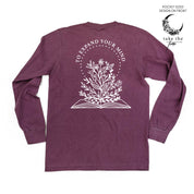 Take the Time (Front Pocket) w/ To Expand Your Mind (Back) - LONG SLEEVE COMFORT COLORS TEE Little Mama Shirt Shop